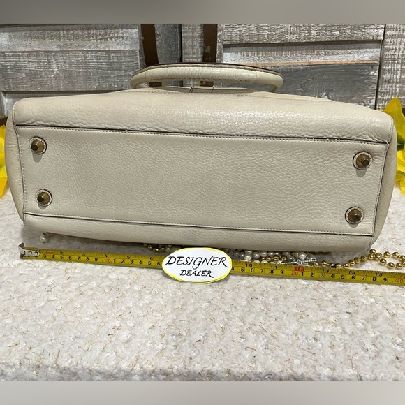 Authentic COACH Hampton Off White Leather Carryall Satchel 10529 GUC! - Picture 8 of 12